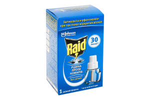 Жидкость для электрофумигатора против комаров 30 ночей Без запаха Raid 21мл