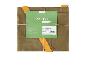 Фартух Клітинка зелено-гірчичний напівпанама Homeline