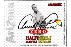 AriZona Arnold Palmer Zero Half & Half Ice Tea Lemonade - 12 PK