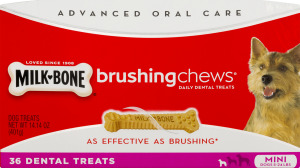 Milk Bone Advanced Oral Care Brushing Chews Mini - 36 CT
