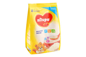 Каша молочна для дітей від 4міс суха рисова Milupa м/у 210г