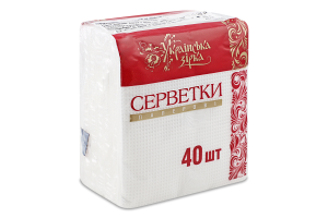Серветки Українська Зірка 40 шт. білі