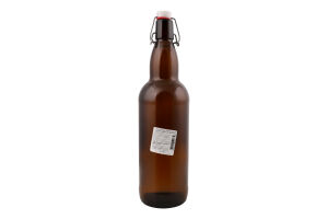 Пляшка Everglass скляна з замком коричнева 1000мл 1шт х6