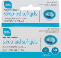 Smart Sense Maximum Strength Sleep-Aid Softgels - 32 CT