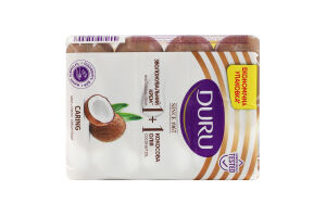 Мило туалетне Крем та кокосова олія 1+1 Duru 4х80г