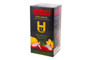 Чай черный байховый мелкий с ароматом тропических фруктов Tropical fruits Exclusive Hillway к/у 25х1.5г