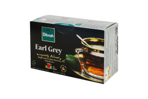 Чай черный цейлонский байховый мелкий со вкусом бергамота Earl Grey Dilmah в/с к/у 20x1.5г