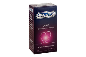 Презервативи латексні з силіконовою змазкою Love Contex 12шт