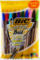 Bic Crystal Bold Assorted Color Ball Point Pens - 10 CT