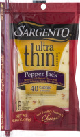 Sargento Pepper Jack Cheese Ultra Thin Slices - 18 CT