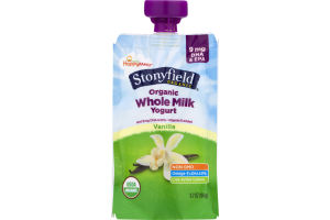 Stonyfield Organic Whole Milk Yogurt Pouch Vanilla