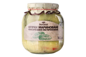 Огурцы маринованные консервированные пастеризованные Dworek с/б 700г