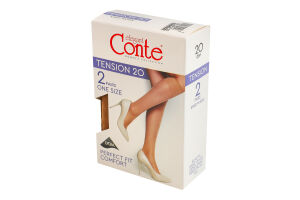 Получулки женские Conte elegant Tension 20den 23-25 bronz 2пары