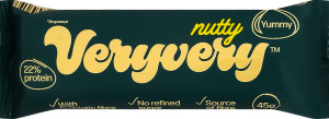 Батончик протеїновий глазурований з горіхами з підсолоджувачами Nutty Veryvery м/у 45г