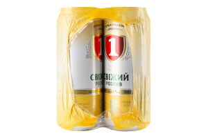 Пиво 4х500мл 4.2% светлое фильтрованное пастеризованное Свежий разлив Перша приватна броварня м/у