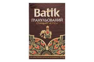 Чай чёрный байховый цейлонский гранулированный Batik к/у 100г