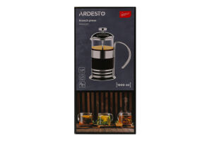 Френч-прес Gemini Asтi 1000мл нержавіюча сталь/боросилікатне скло Ardesтo
