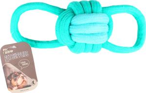 Игрушка для собак 22х7см №1442404 Мяч плетеный с петлями Pic Chow 1шт микс