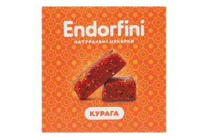 Цукерки фруктово-горіхові неглазуровані натуральні без доданого цукру Курага Endorfini Пригощайся к/у 260г