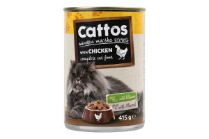 Корм д/котів з смаком птиці 415г ж/б Кетос