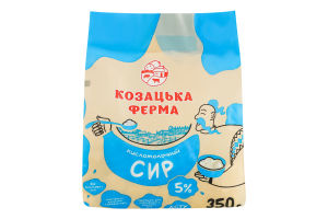 Сир кисломолочний 5% Козацька ферма м/у 350г