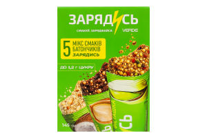 Набор батончиков микс 5 вкусов Зарядись Verde к/у 145г