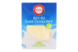 Сир Rycki Smietankowy 50% нарізка 300г газ/уп Ryki