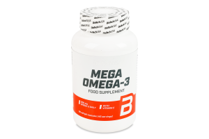 Добавка диетическая с витамином Е Meгa Oмегa-3 BioTechUSA 90шт