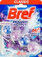 Средство для чистки унитаза твердый туалетный блок Лаванда Сила-актив Classic Bref 50г