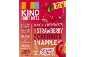 KIND Fruit Bites Strawberry, Cherries and Apple - 5 CT