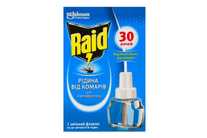 Жидкость для электрофумигатора от комаров 30 ночей Raid 21.9мл