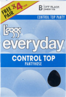L'eggs Everyday B Off Black Control Top Pantyhose - 4 CT