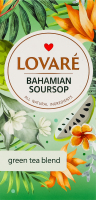 Чай зеленый байховый мелкий с фруктами лепестками цветов и ароматом саусепа Bahamian Soursop Lovare к/у 24х1.5г