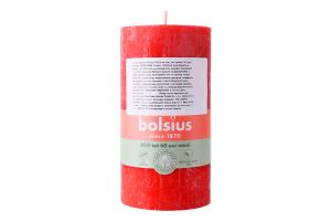 Свеча красная 13х6.8см №103668790341 Bolsius 1шт
