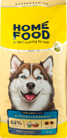 Корм сухой полнорационный для взрослых собак больших пород Форель и рис Гипоаллергенный Home Food д/п 10кг