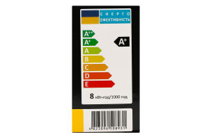 Лампа теплый свет A60 8W E27 3000K LED Winix 1шт