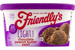 Friendly's Light Ice Cream Chocolate Peanut Butter Swirl