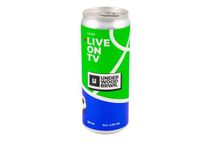 Пиво Underwood Brewery Live On TV світле з/б