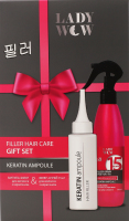 Набір подарунковий Filler Hair Care Ампула-філер з кератином 100мл+Філер-спрей 15в1 з кератином 200мл Lady Wow