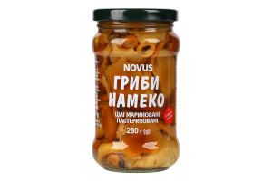 Гриби цілі мариновані пастеризовані Намеко Novus с/б 280г