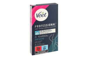 Смужки для депіляції воскові для чутливої шкіри Professional Veet 12шт
