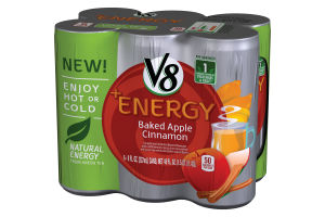 V8 + Energy Baked Apple Cinnamon - 6 PK