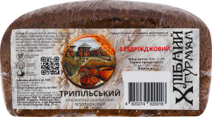 Хліб житньо-пшеничний бездріжджовий на живій заквасці Трипільський Хлібний Гурман м/у 400г