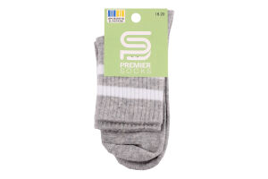 Шкарпетки Premier socks вис спорт смуж сірі р18-20