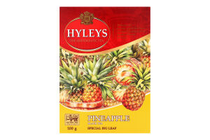 Чай чорний цейлонський байховий суцільнолистовий з додаванням рослинної сировини Ананас Hyleys к/у 100г