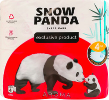 Папір туалетний 4-х шаровий Aroma Extra care Snow Panda 4шт