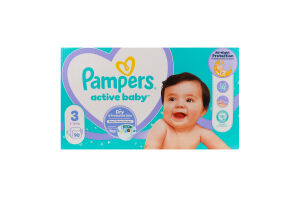 Подгузники для детей 6-10кг 3 Active baby Pampers 90шт