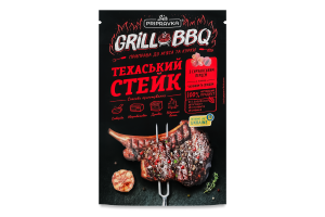 Приправа к мясу и курице с сычуанским перцем, чесноком и солодом Техасский стейк Grill&BBQ Pripravka д/п 30г