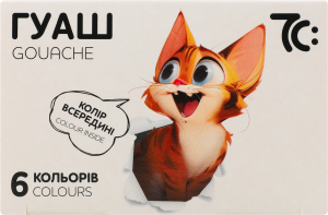 Фарби гуашеві 6кольорів 10мл 7С: