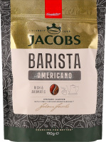 Кофе растворимый сублимированный с частицами смолотых кофейных зерен Americano Barista Editions Jacobs д/п 150г